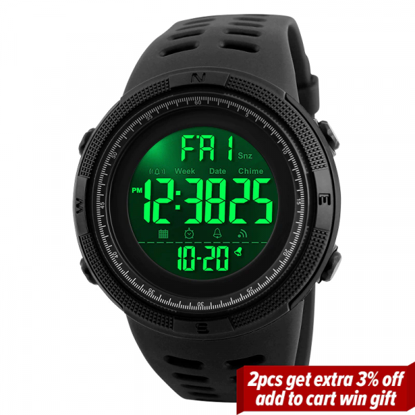 Fashion Outdoor Sport Watch Men Multifunction Watches Alarm Clock Chrono 5Bar Waterproof Digital Watch 2