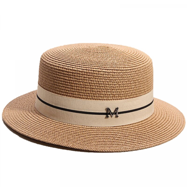 Hat For Women Panama Hat Summer Beach Hat Female Casual Lady Women Flat Brim Straw Cap Girls Sun Hat