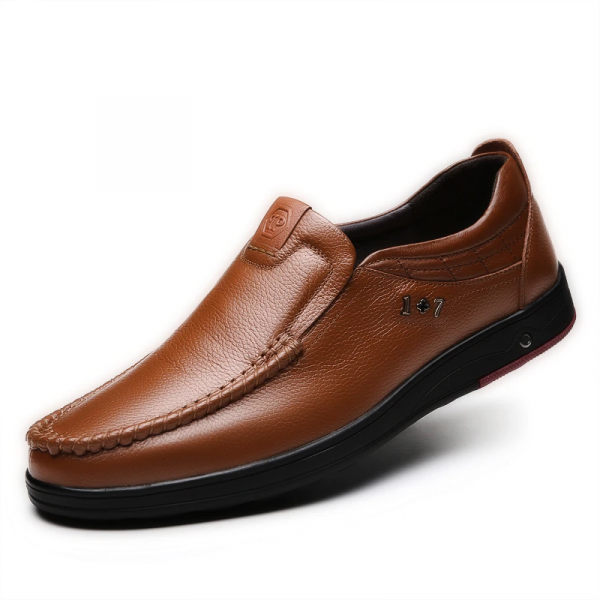 Men's Genuine Leather Shoes Size 38-47 Head Leather Soft Anti-slip Driving Shoes Man Spring Leather Shoes 3