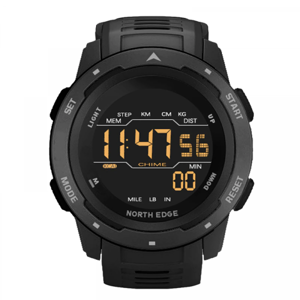 Men Digital Watch Men's Sports Watches Dual Time Pedometer Alarm Clock Waterproof 50M Digital Watch Military Clock 2