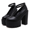 Spring autumn casual high-heeled shoes sexy ruslana korshunova thick heels platform pumps Black White